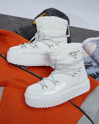 White children's slip-on snow boots Asifa - Footwear