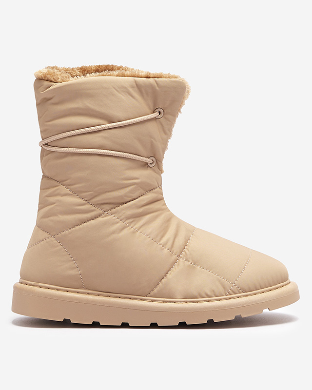 Светло-коричневая женская обувь a'la сноубутсы Amirfu- Footwear