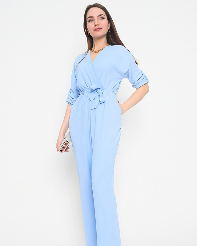 Women's blue long jumpsuit - Clothing