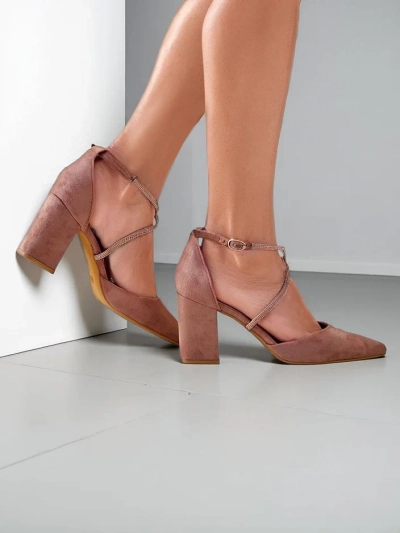 Royalfashion Women's eco suede pumps with straps Eurole