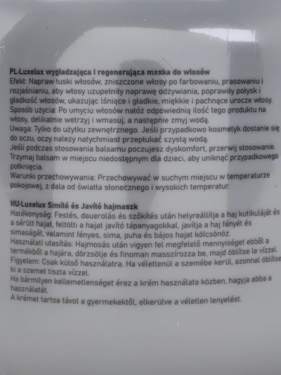 Luxelux matu maska lūzumiem 800 ml