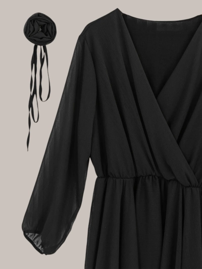 Royalfashion Klasiskais ceļgalu garums sieviešu kleita