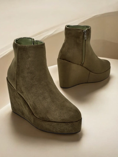 Royalfashion Women's wedge ankle boots Sieffa