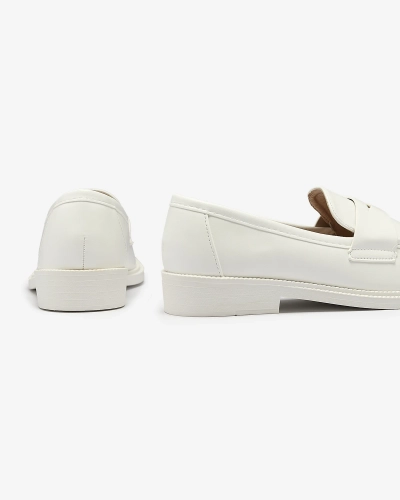 Белые женские мокасины из экокожи Zibom- Footwear