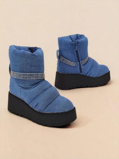Royalfashion Women's wedge snow boots Renosi