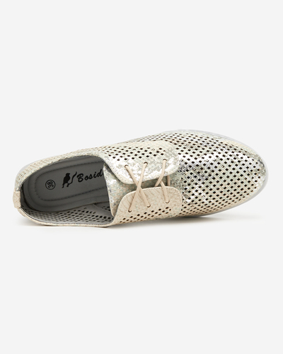 OUTLET Light green women's openwork half shoes Kotniso - Footwear
