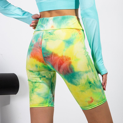 Neon green women's cycling shorts - Clothing