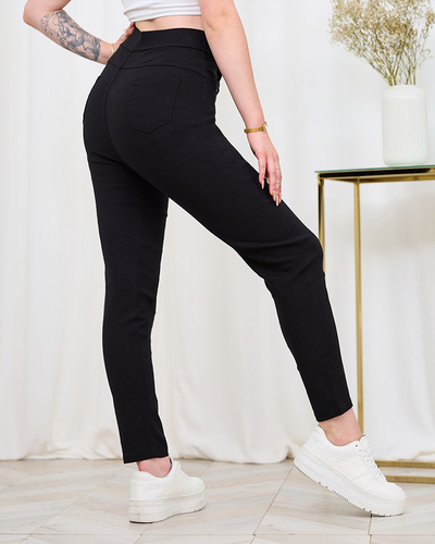 Royalfashion Klasiskās sieviešu tegingi melnā krāsā PLUS SIZE