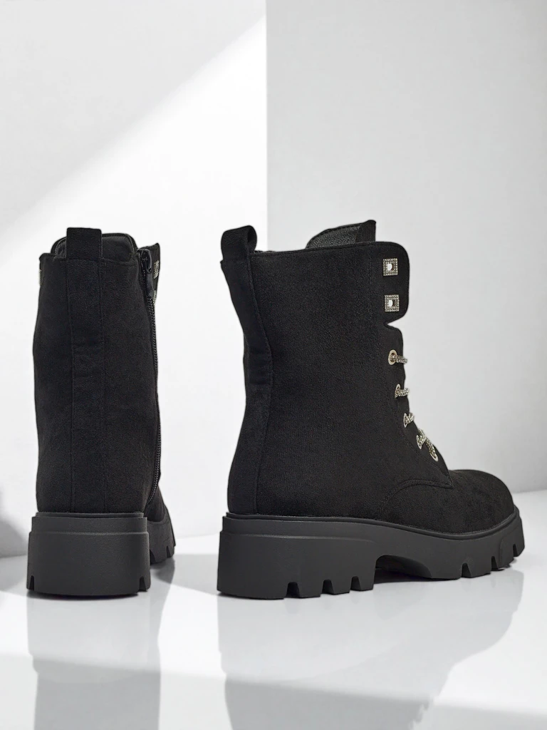 Eco-Suede Lace-Up Women's Ankle Boots Tessaro