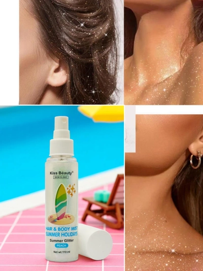 Summer Spray – Šķidrs izgaismotājs matiem un ķermenim Persiku