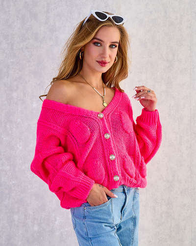 Royalfashion Women's knitted sweater with buttons