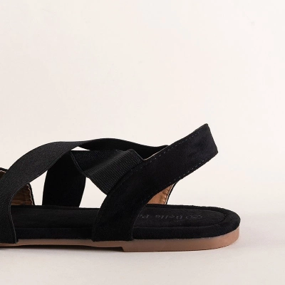 OUTLET Black women's eco-suede sandals Wiledan - Footwear