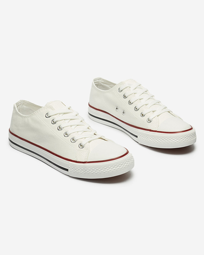 Women's white and green Noenoes sneakers - Footwear