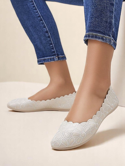 Royalfashion Ziedu raksta sieviešu baleta čībiņas Magerro