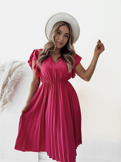 Royalfashion Women's pleated midi dress
