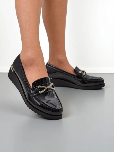 Royalfashion Women's moccasins on a low wedge Leffo