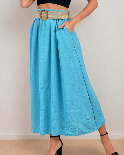 Royalfashion Women's midi skirt with belt