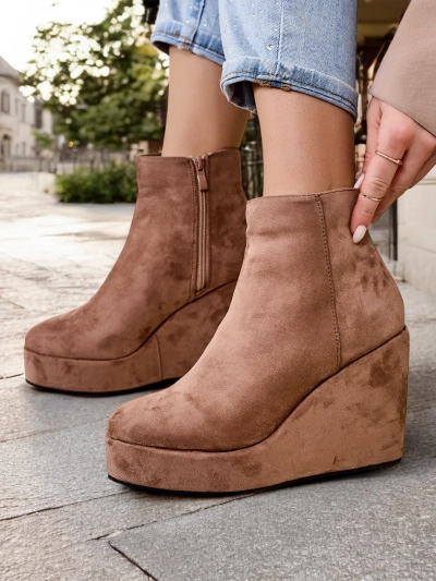 Royalfashion Women's Wedge Boots Sieffa