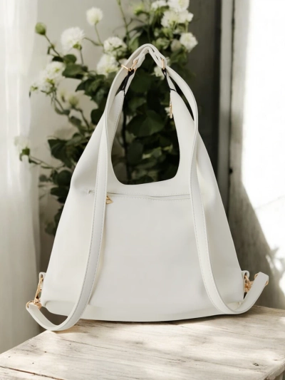 Royalfashion Women's handbag made of matte eco-leather with a pocket on the front