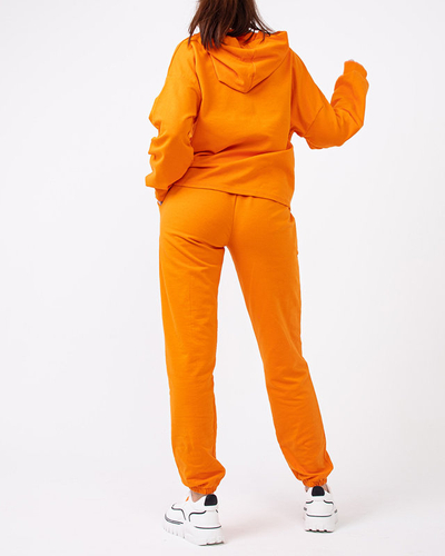 Orange women's sports tracksuit set - Clothing