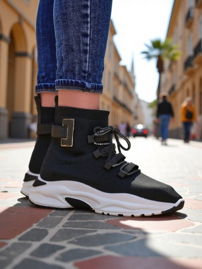 Royalfashion Women's high sports sneakers Lorietea