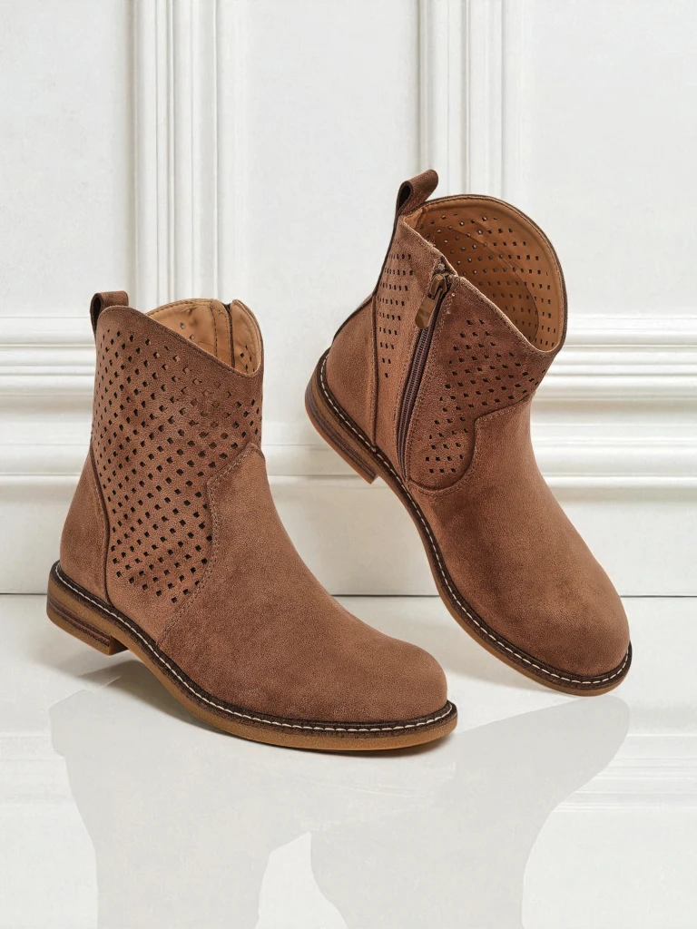 Royalfashion Women's Openwork Ankle Boots Toffas