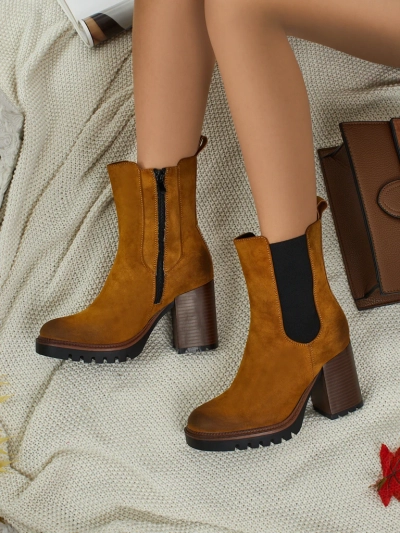 Botki femina eco zamszova na stupku Soreya