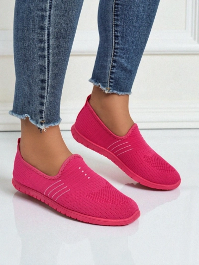 Women's Perseida moccasins comfortable orange fabric for spring and summer