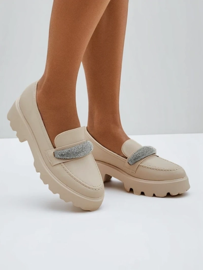 Royalfashion Women's moccasins with zircons Emerne