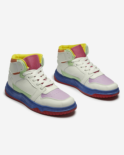 Women's sports sneakers in white-mint color Aopp- Footwear