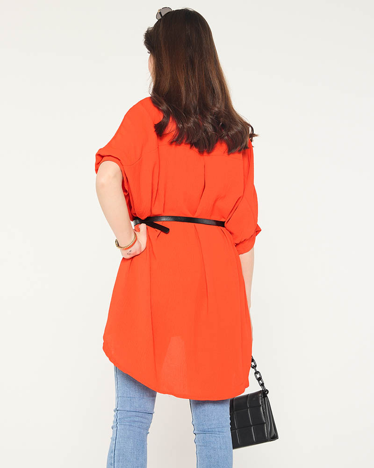 Orange women's tunic shirt - Clothing