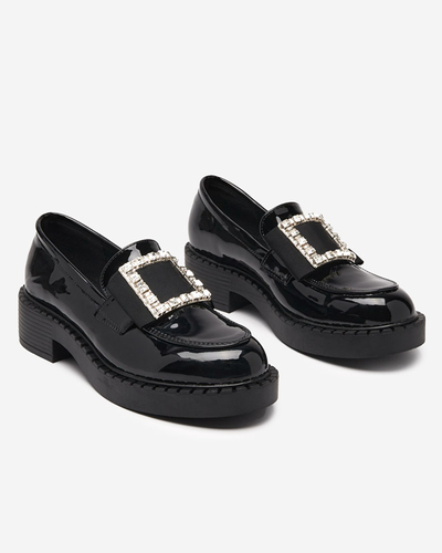 OUTLET Lacquered shoes with a black buckle. Fogim- Footwear
