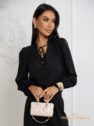 Women's blouse with decorative neckline Frankie