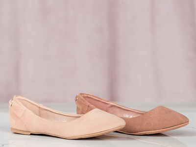 Pink Fizir eco-suede ballerinas - Footwear