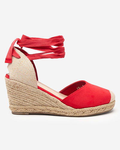 Red women's sandals on a wedge heel Nereda - Sandals