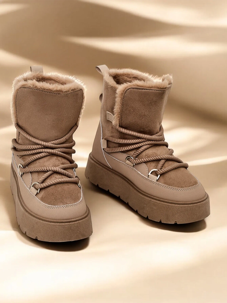 Royalfashion Women's Lace-up Snow Boots Liloz