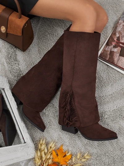 Women's Eco-Suede Knee-High Boots with Tauren Upper