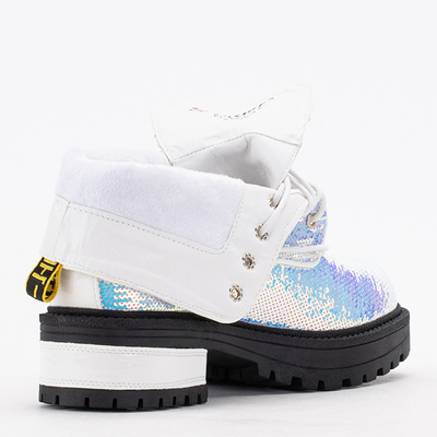 Women's ankle boots with Wysey holographic sequins - Footwear