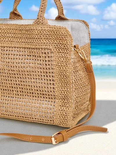Royalfashion Large women's straw bag Ariadne Raffia