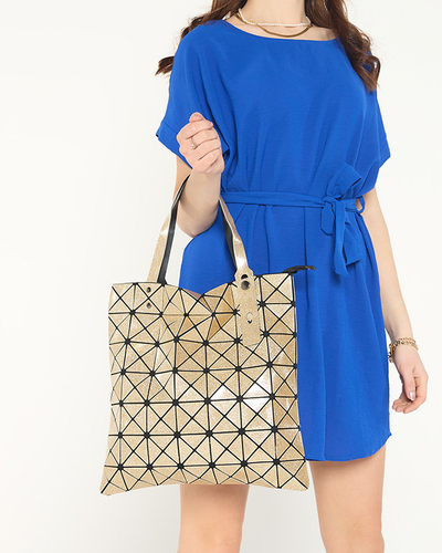 Gold women's brocade handbag - Handbags