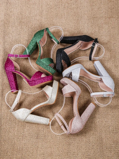 Royalfashion Glitter sieviešu sandales Vobetta