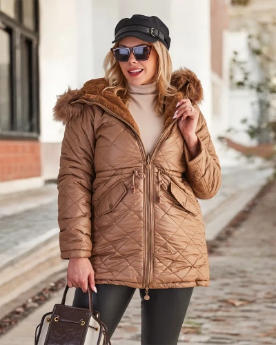 Royalfashion Women's double-sided jacket in brown