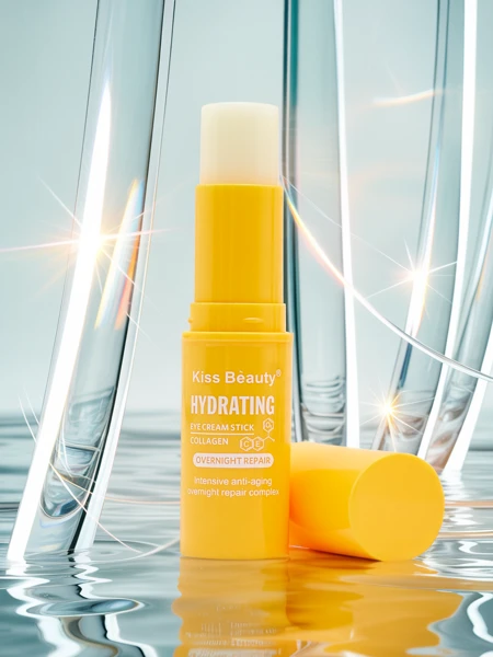 Anti-wrinkle, moisturizing, and regenerating eye cream stick with collagen