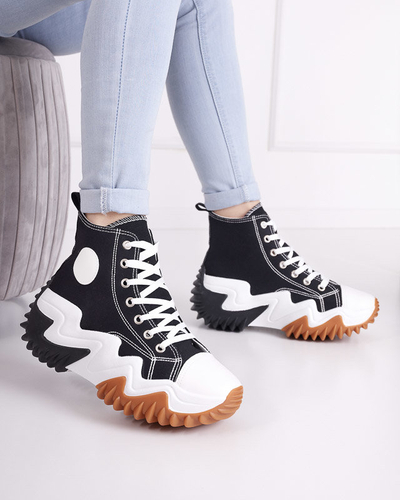 OUTLET Black women's sports shoes a'la sneakers Oqapi - Footwear