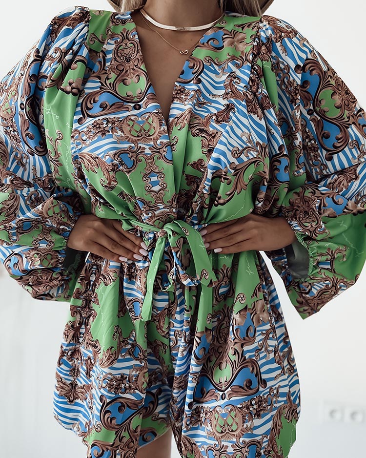 Royalfashion Sieviešu rakstains kombinezons