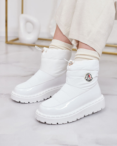 Royalfashion Женские сапоги-слипы белого цвета Ireda