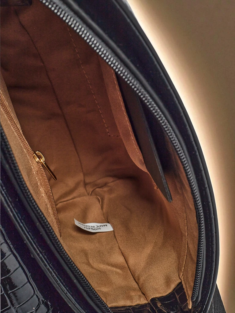 Kiiltäväpintainen pieni naisten eko nahkalaukku Panthere Mist