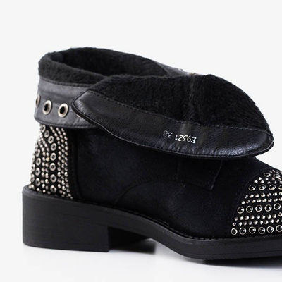 Black boots with ornaments Mesen - Shoes