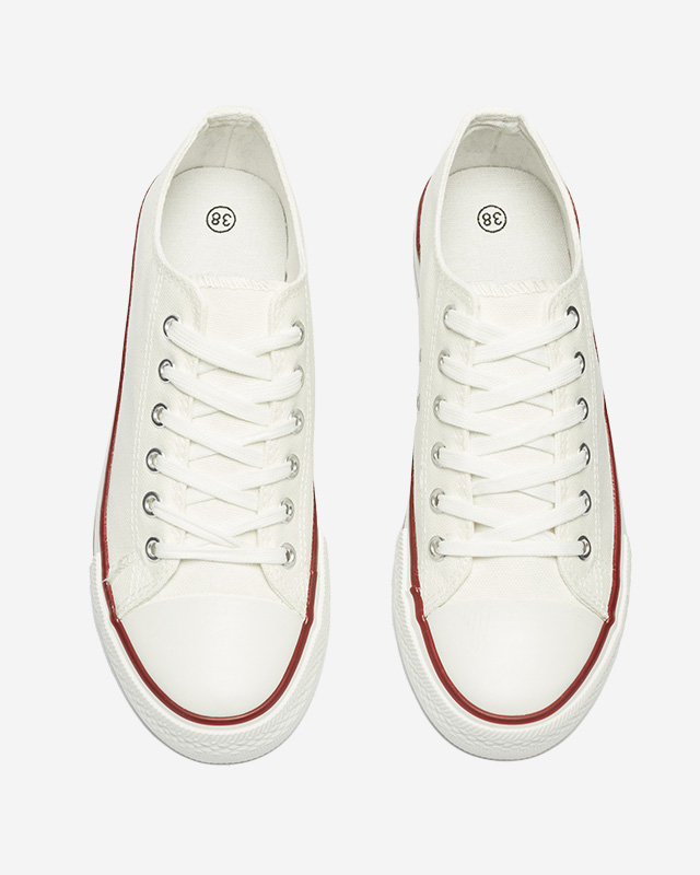 Women's white and green Noenoes sneakers - Footwear