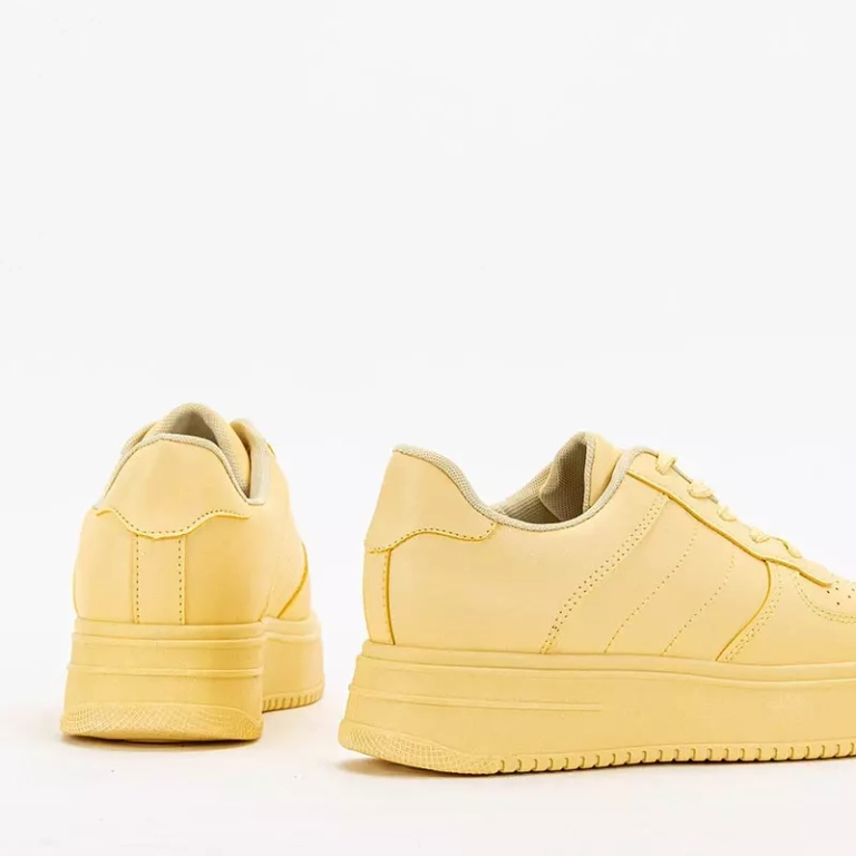 OUTLET Pastel yellow women's sports sneakers Fori - Footwear